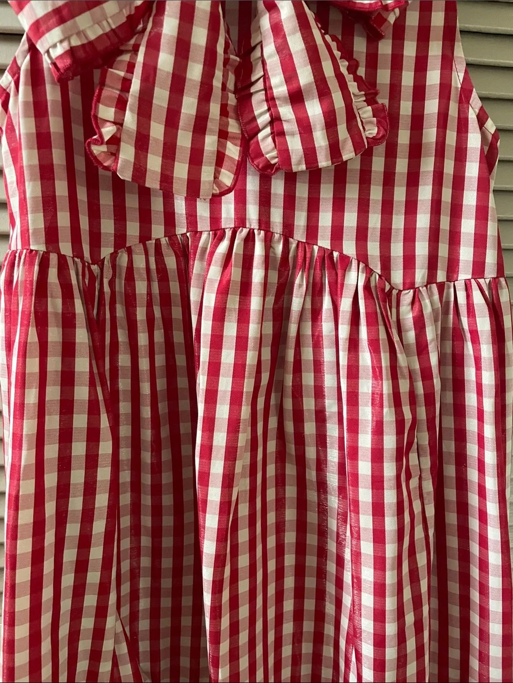 Sister Jane Stables Gingham Bow Midi Dress Sz S - Picture 5 of 6